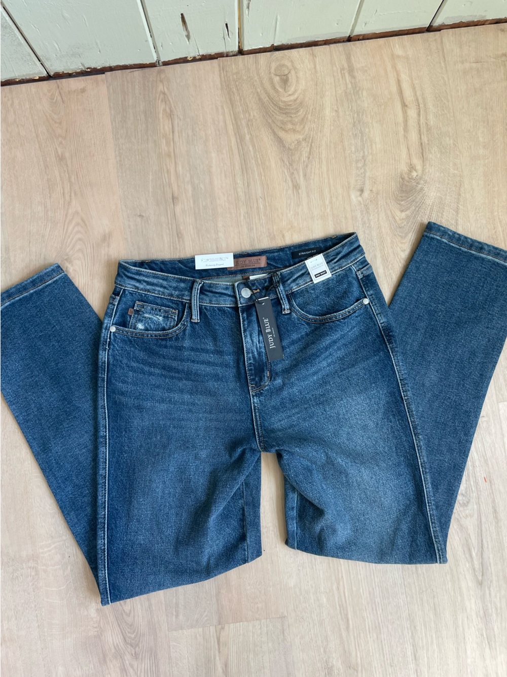 Judy Blue Women's Dark Indigo Straight Leg Jeans